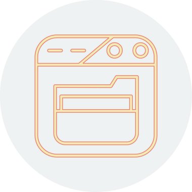 mutfak fırın simge vektör çizim