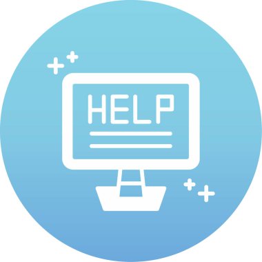 Web yardımı modern simge vektör illüstrasyonu
