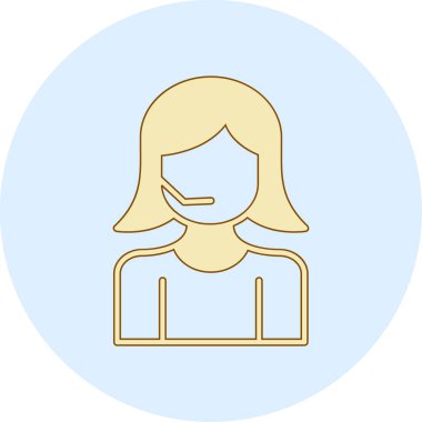 kadın simge vektör illüstrasyonu