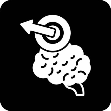 Beyin. Web simgesi basit illüstrasyon