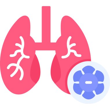 Ciğerler. Web simgesi basit illüstrasyon