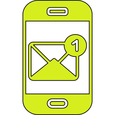 e- posta iletisi simgesi, vektör illüstrasyonu