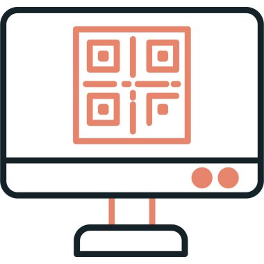 qr kod vektör simgesi