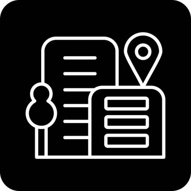 konum simgesi. Web için harita vektör sembolünün basit çizimi