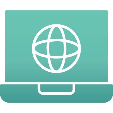 Bilgisayar simgesi. İnternet illüstrasyonu.