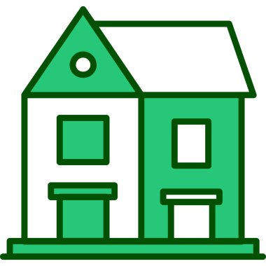 Eve. Web simgesi basit illüstrasyon