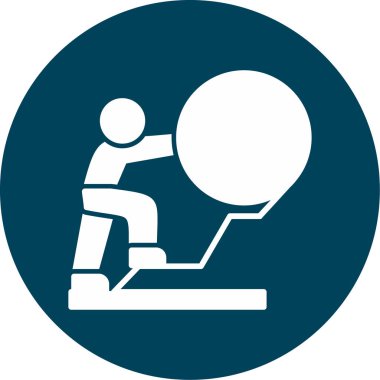 Spor salonundaki adam. Basit vektör illüstrasyonu