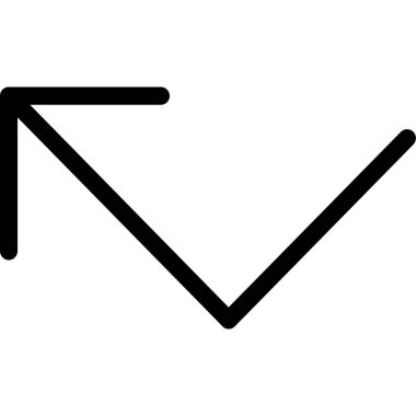 Aşağı ok simgesi vektör illüstrasyonu