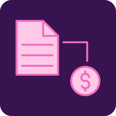 Belge. Web simgesi basit illüstrasyon