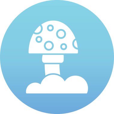 mantar simgesi vektör illüstrasyonu