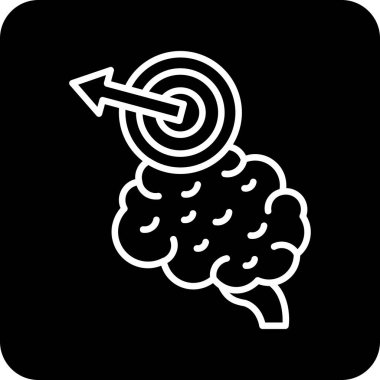 Bir insan beyin simgesinin vektör çizimi