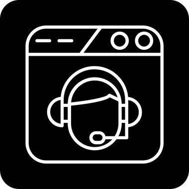 kulaklık simgesi, vektör illüstrasyonu basit tasarım