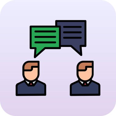 Sohbet simgesinin vektör illüstrasyonu