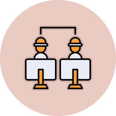 Modern yapı simgesinin vektör illüstrasyonu