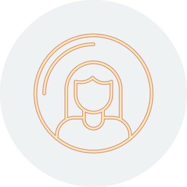 Güzellik yüz simgesinin vektör çizimi