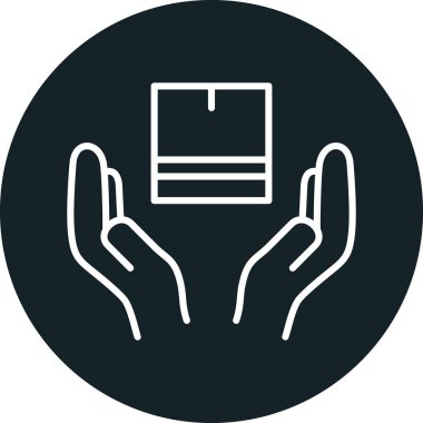 Kart el kartı simgesi ana hat biçiminde