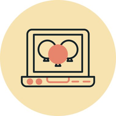 Bilgisayar. Web simgesi basit illüstrasyon