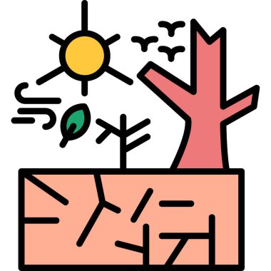 ağaç simgesi, vektör illüstrasyonu