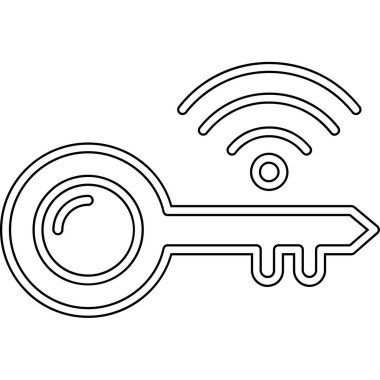 kablosuz teknoloji ikonu vektör illüstrasyon tasarımı