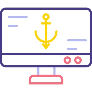 Çapa. Web simgesi basit illüstrasyon