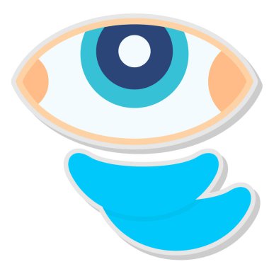 Göz Yaması ağ simgesi, vektör illüstrasyonu