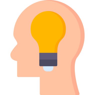 Bir fikrim var. Web simgesi basit illüstrasyon