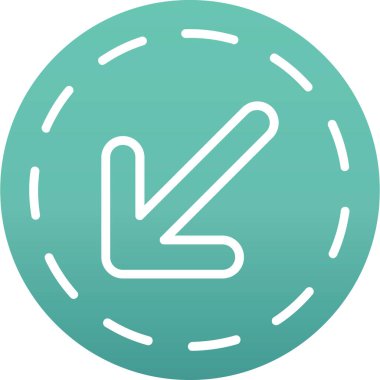 ok simgesi, basit vektör illüstrasyonu