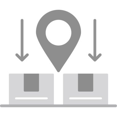 gps harita simgesi, vektör illüstrasyonu