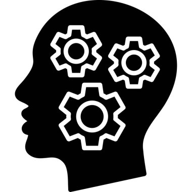 Beyin vites düz simgesi