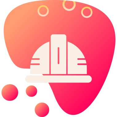 Bir kaskın modern simgesinin vektör çizimi