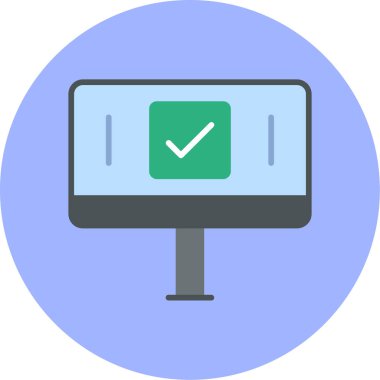 Tamam. Web simgesi basit illüstrasyon