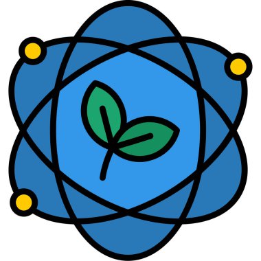 Bitki yaprağı ekoloji simgesi - özet biçimi