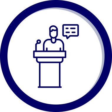 Ofis simgesindeki insanların vektör illüstrasyonu