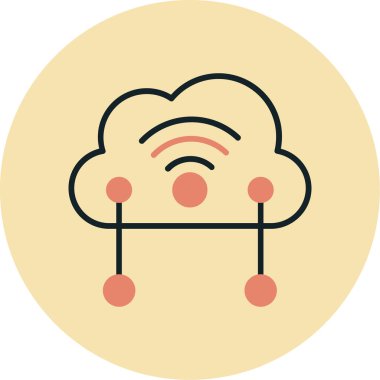 Bulut. Web simgesi basit tasarım