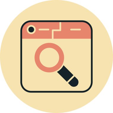 Bir büyüteç simgesinin vektör çizimi