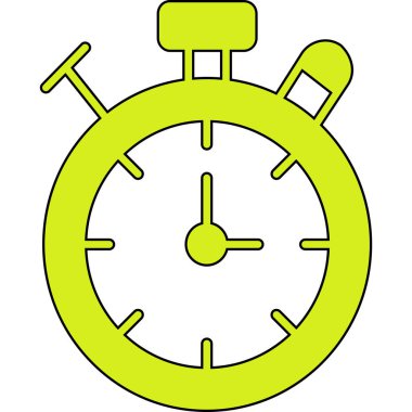 Alarm saati simgesi, vektör illüstrasyonu