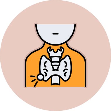 İnsan kemik simgesi vektör illüstrasyonu