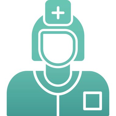 Doktor. Web simgesi basit illüstrasyon