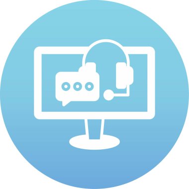 Çağrı merkezi. Web simgesi basit illüstrasyon