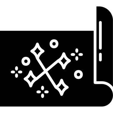 Haçlı bir tabletin el çizimi çizimi çizimi.