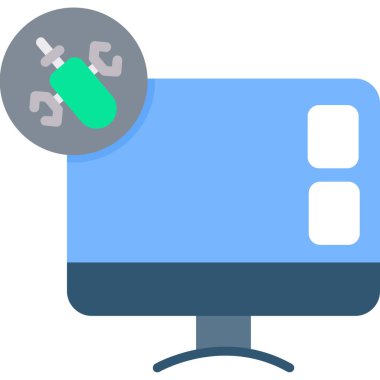 Düz biçimli bilgisayar donanım simgesi