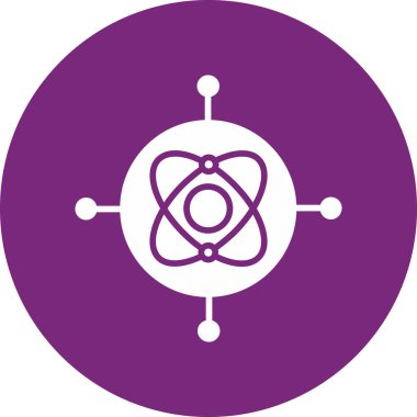 atom simgesi vektör illüstrasyonu