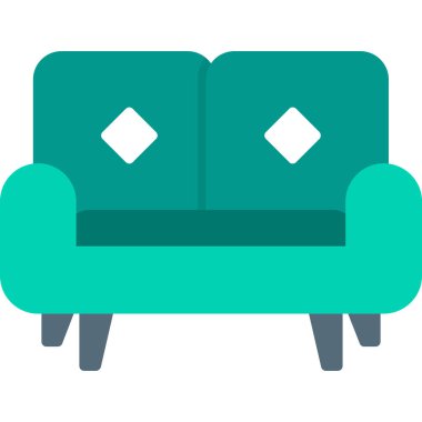 kanepe web simgesi, vektör çizim