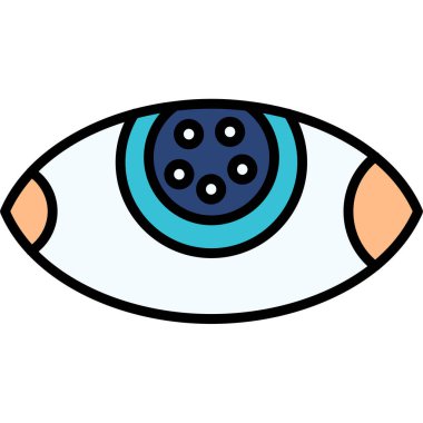 Göz simgesi vektör illüstrasyonu