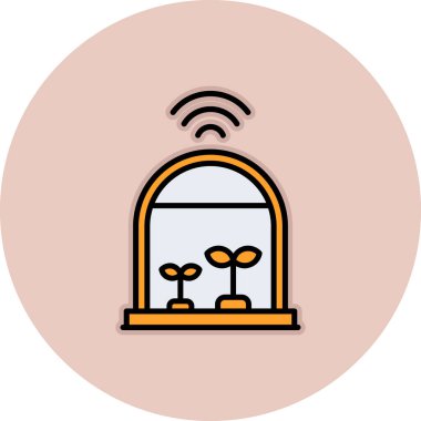 Bir çiçek simgesinin vektör illüstrasyonu