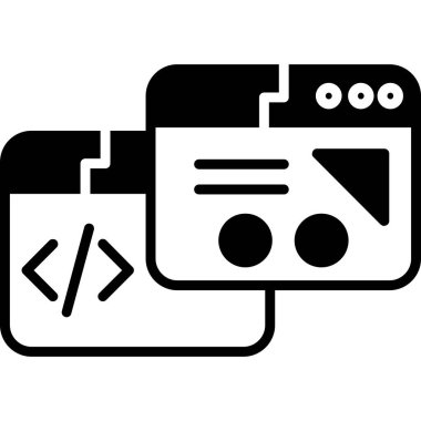 ana hat biçiminde kodlama programlama simgesi