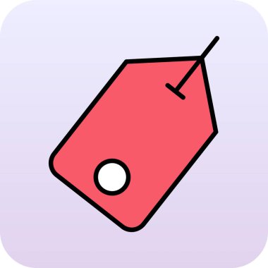 Fiyat etiketi simgesi soyut arkaplanda izole edildi