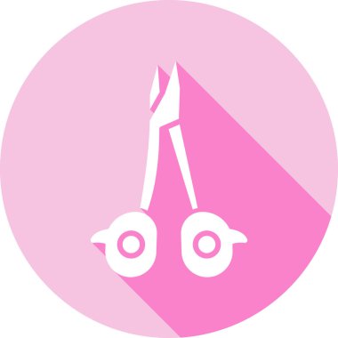 Makas. Web simgesi basit illüstrasyon