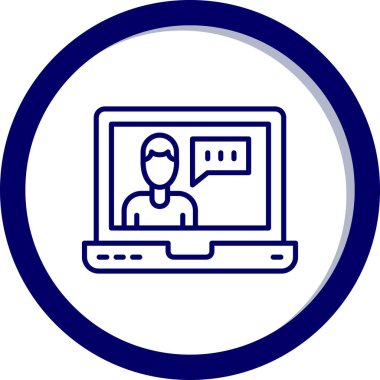 Dizüstü bilgisayar simgesinin vektör çizimi