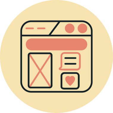 tarayıcı web sayfası ikon vektör illüstrasyonu